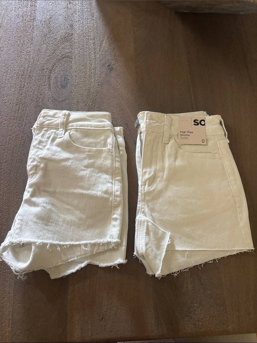 SO White High-Rise Jean Shorts
